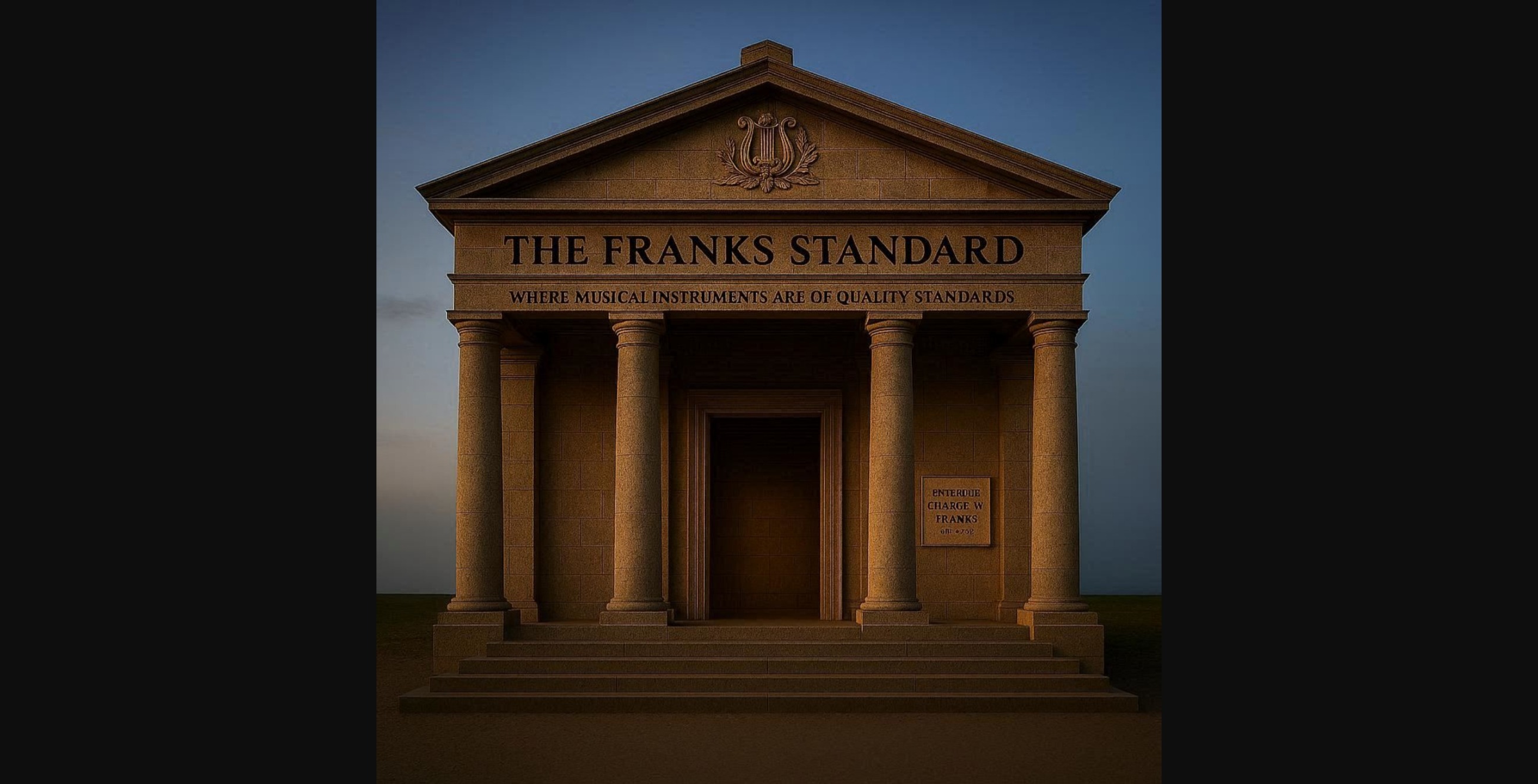Stone temple silhouette with TFS monogram – The Franks Standard brand